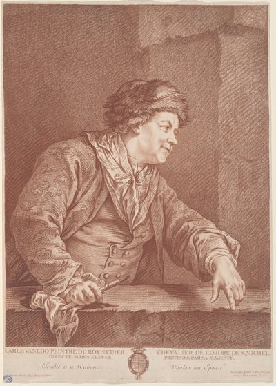 Carle Van Loo de the Elder Gilles Demarteau after Carle Van Loo