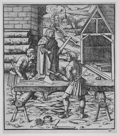Carpinteros, ca. 1500 de the Elder Hans Burgkmair