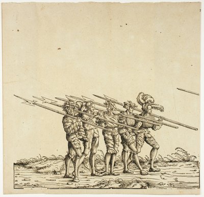 Alabarderos, de la Procesión Triunfal de Maximiliano de the Elder Hans Burgkmair
