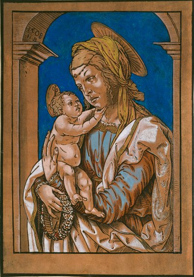 La Virgen y el Niño bajo un arco de the Elder Hans Burgkmair