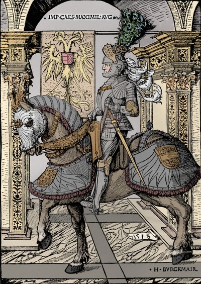Retrato del Emperador Maximiliano, 1518 de the Elder Hans Burgkmair