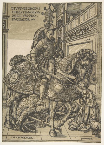 San Jorge a caballo, 1508-1518 de the Elder Hans Burgkmair