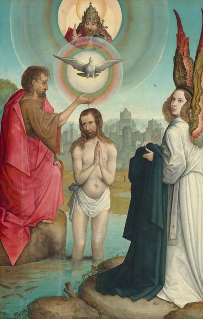 El Bautismo de Cristo, c. 1508-1519 de the Elder Juan de Flandes