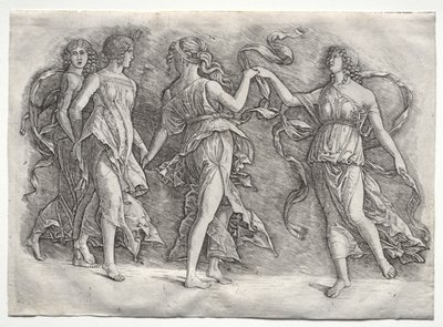 Cuatro musas danzantes, c. 1497 de the so called Premier Engraver