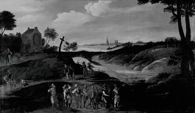 Paisaje con figuras de the younger Joos de Momper