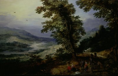 Camino de montaña con viajeros, c. 1610-25 de the younger Joos de Momper