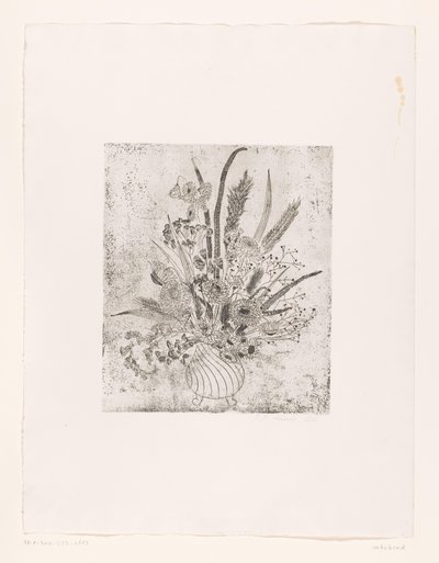Jarrón con flores de unknown (signed by artist)