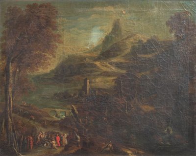Paisaje con figuras bíblicas de van de Laeter