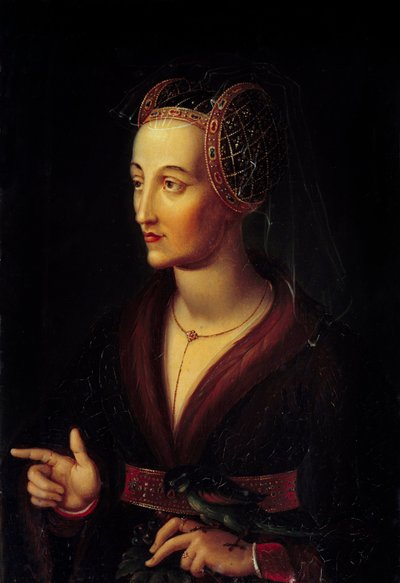 Retrato de Isabel de Portugal, duquesa de Borgoña (1397-1472) Pintura de Vincent Nicolas Raverat (1801-1865) Siglo XIX Sol. 0,43x0,3 m de vincent Nicolas Raverat