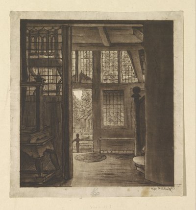 Interior de la casa de Rembrandt de weduwe Dietrich