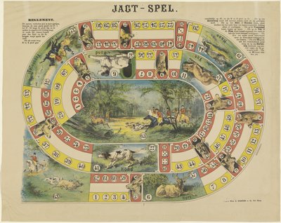 Jagt-Spel (título sobre el objeto) de weduwe Elias Spanier and Zn