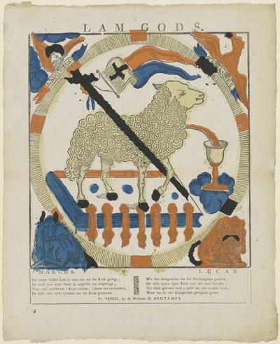 Lam Gods (título sobre el objeto) de weduwe H. Bontamps