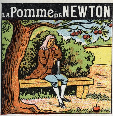 pintura del manzano de isaac newton