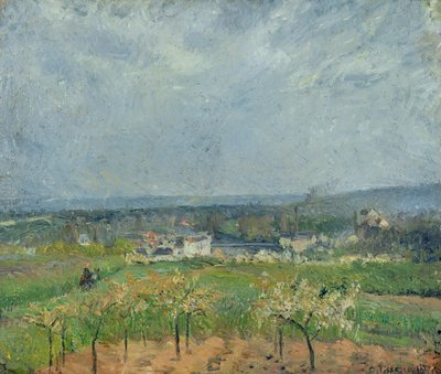 Paisaje en Pontoise, 1877 de Camille Jacob Pissarro