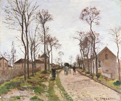 El camino a Saint Cyr en Louveciennes, c.1870 de Camille Jacob Pissarro