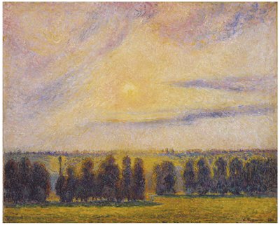 Atardecer en Eragny de Camille Jacob Pissarro