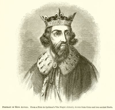 Retrato del Rey Alfred | English School | Impresión de arte