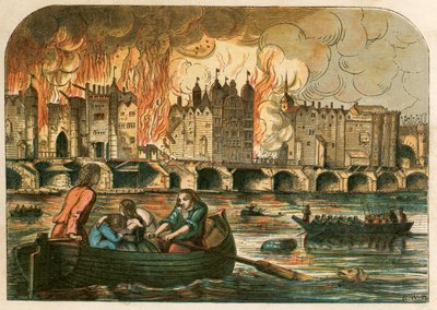El gran incendio de Londres, 1666 English School