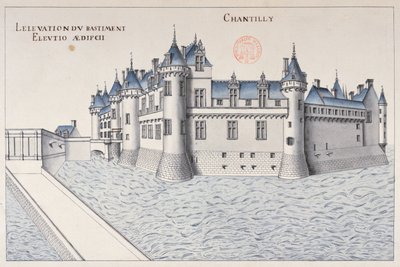 Chateau De Chantilly Pluma Y Tinta Y Wc En Papel