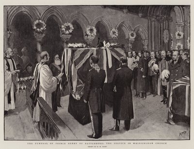 El entierro del príncipe Henry de Battenberg, el servicio en la iglesia de  Whippingham