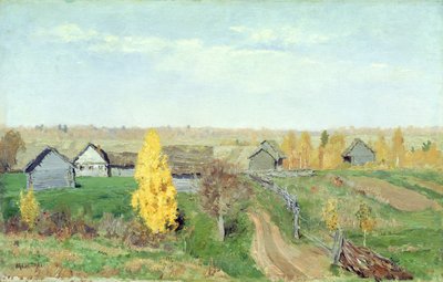 Otoño dorado en el pueblo, 1889 de Isaak Ilyich Levitan