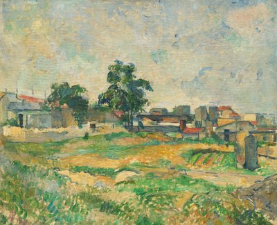 Paisaje cerca de París, c. 1876 de Paul Cézanne