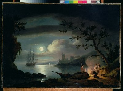 Teignmouth por la luz de la luna de Thomas Luny