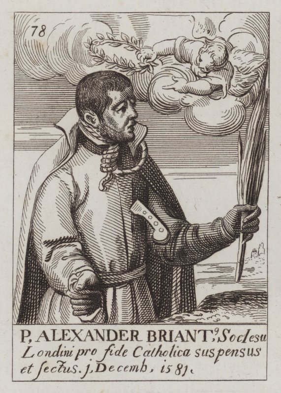 Alexander Briant, jesuita inglés y mártir católico (grabado) de (after) English School