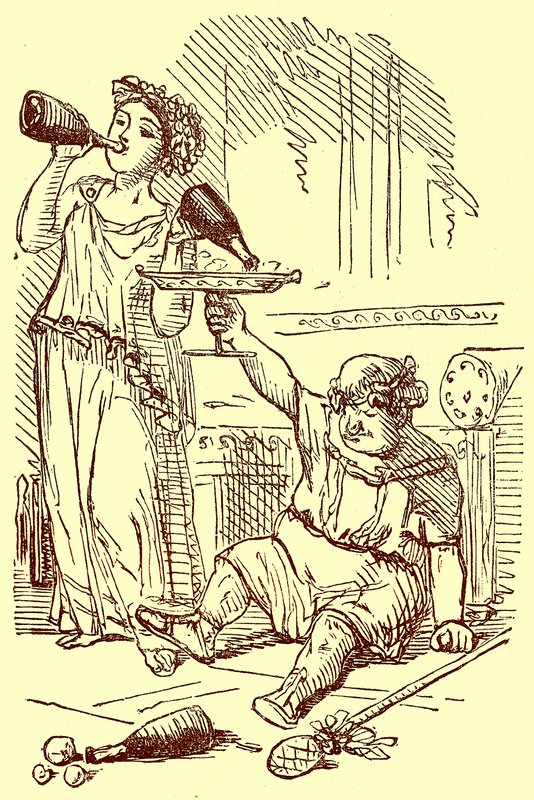 Grupo bacanal, de un jarrón muy antiguo, ilustración de 