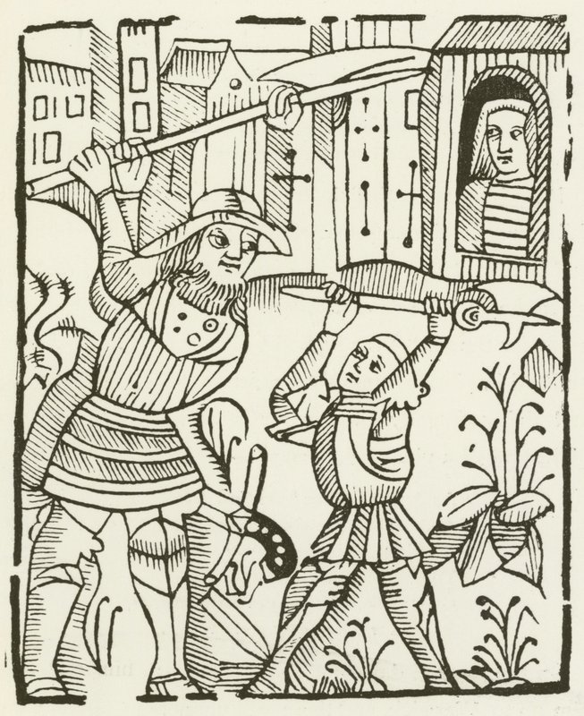 Guy de Warwick (grabado) de (after) English School