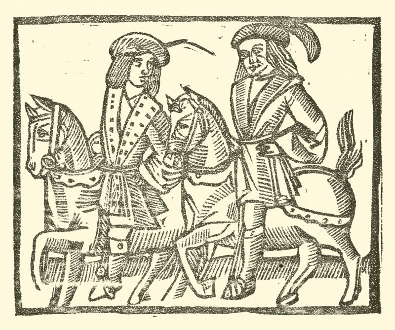 Ilustración para The Roxburghe Ballads (xilografía) de (after) English School