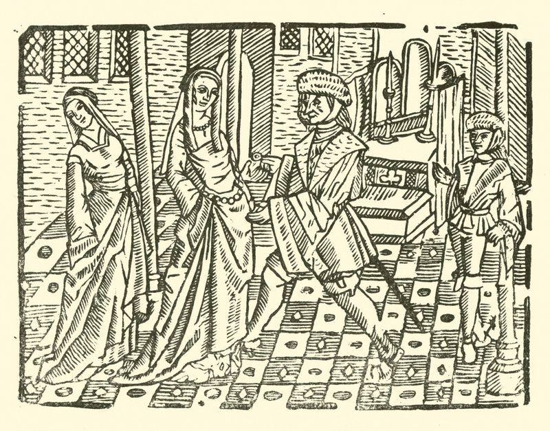 Ilustración para The Roxburghe Ballads (xilografía) de (after) English School