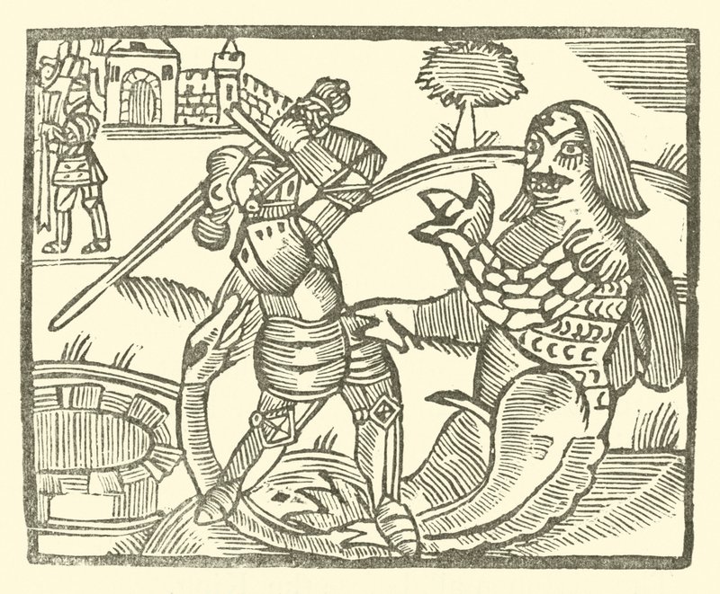 Ilustración para The Roxburghe Ballads (xilografía) de (after) English School