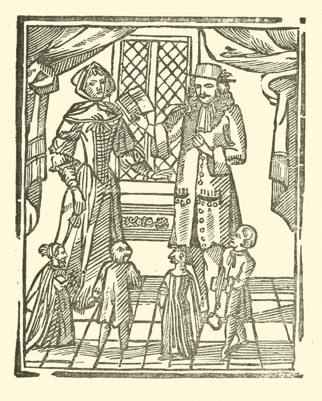 Ilustración para The Roxburghe Ballads (xilografía) de (after) English School