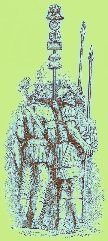 Soldados romanos, ilustración para 