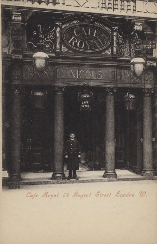 Cafe Royal, 68, Regent Street, Londres, Oeste (foto b/n) de (after) English photographer