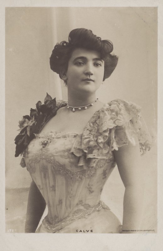 Emma Calve, soprano de ópera francesa (foto b/n) de (after) English photographer