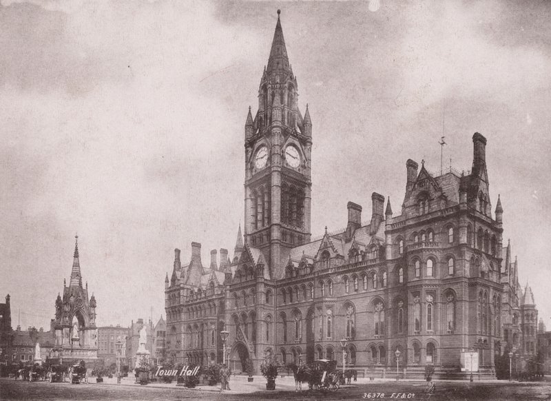 Manchester: Ayuntamiento (foto b/n) de (after) English photographer
