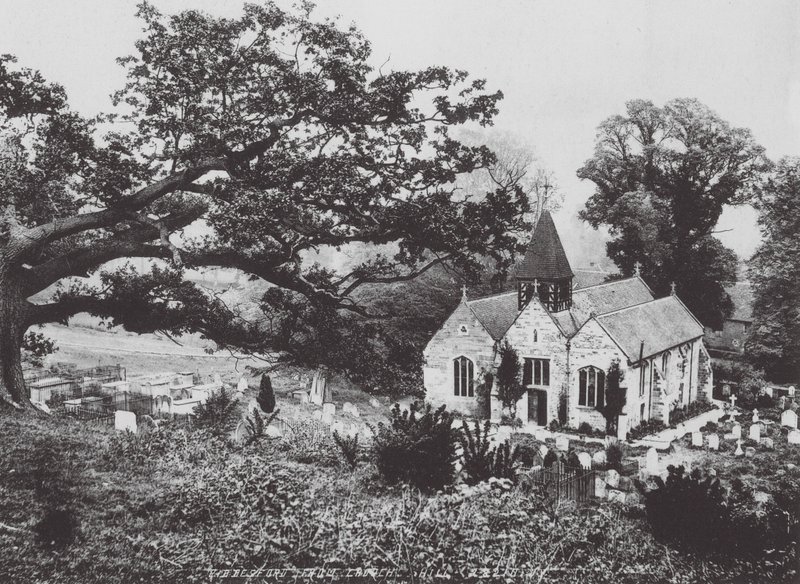Ribbesford desde Church Hill (foto b/n) de (after) English photographer