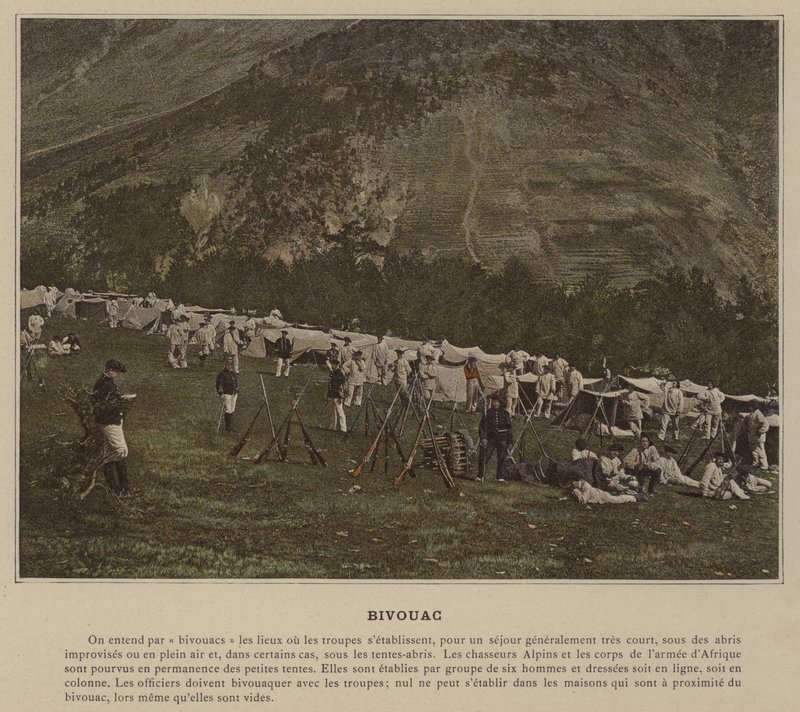 Bivouac (foto coloreada) de (after) French Photographer