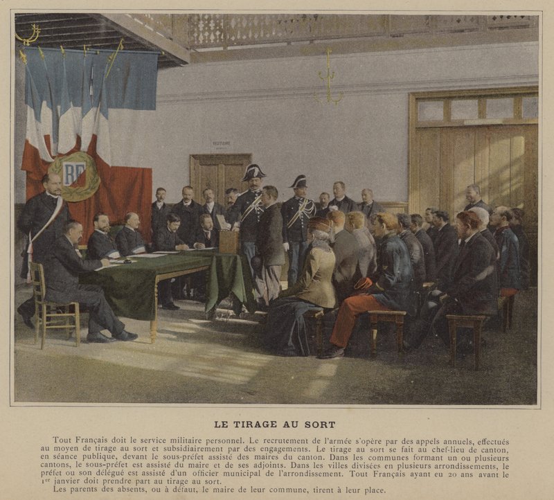 El sorteo (foto coloreada) de (after) French Photographer