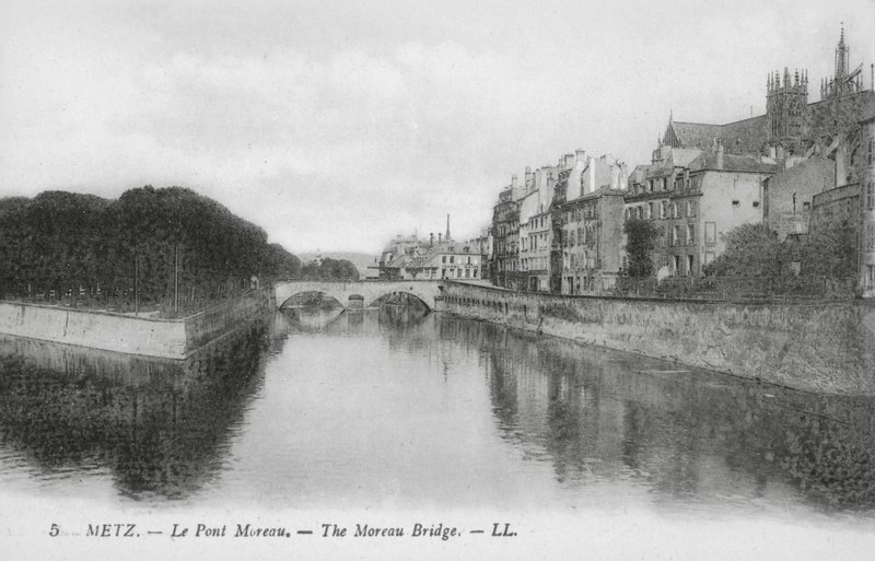 Metz: El Puente Moreau (foto b/n) de (after) French Photographer