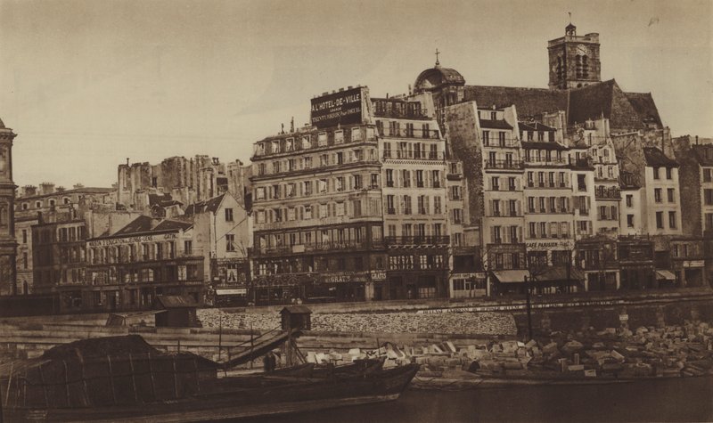 Muelle del Ayuntamiento hacia 1855, antiguo muelle de la Grève de (after) French Photographer