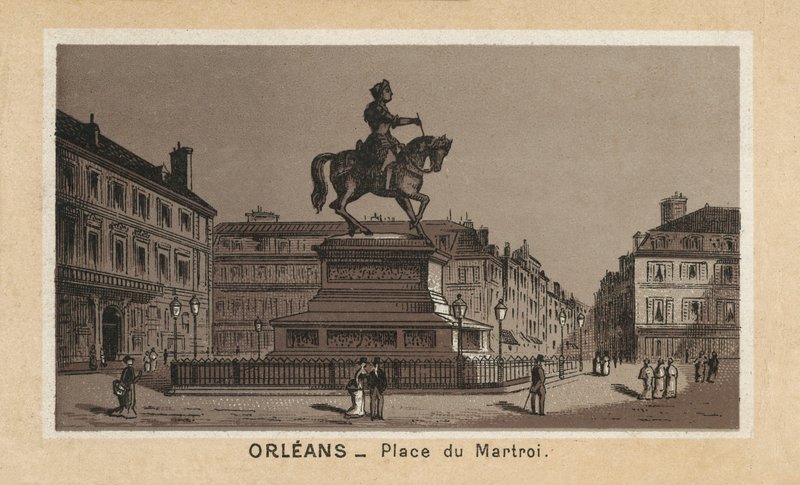 Orleans: Place du Martroi (litografía) de (after) French School