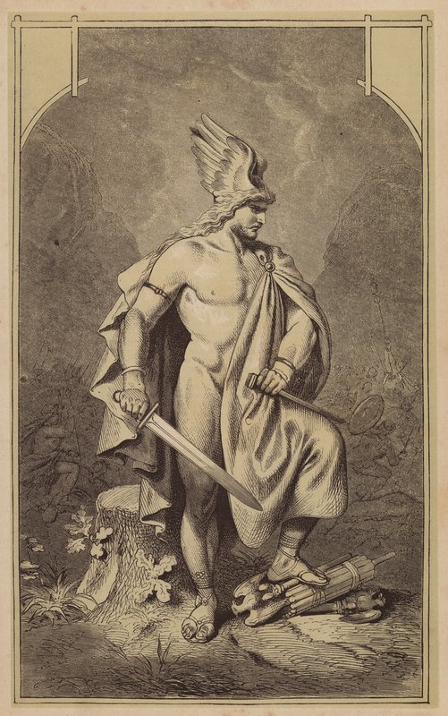 Arminio, Hermann el Querusco (grabado) de (after) German School