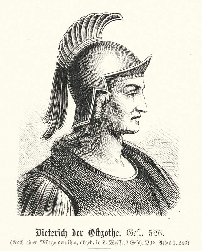 Dieterico el ostrogodo, 454-526, Teodorico (grabado) de (after) German School