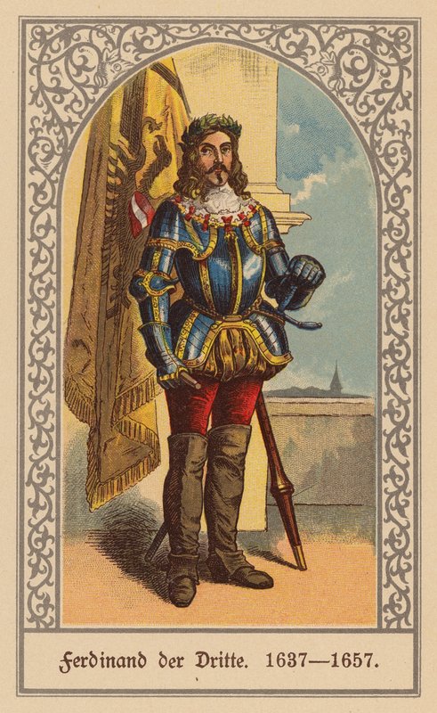 Fernando III, Emperador del Sacro Imperio Romano Germánico (litografía en color) de (after) German School
