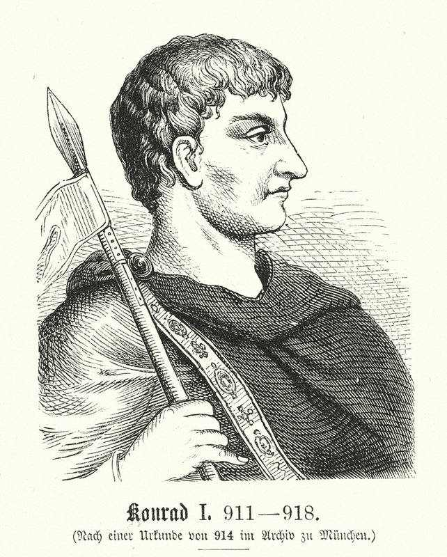 Konrad I, 881-918 (grabado) de (after) German School