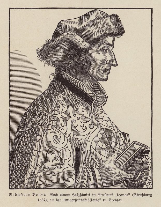 Sebastian Brant, humanista y escritor satírico alemán del Renacimiento. (xilografía) de (after) German School