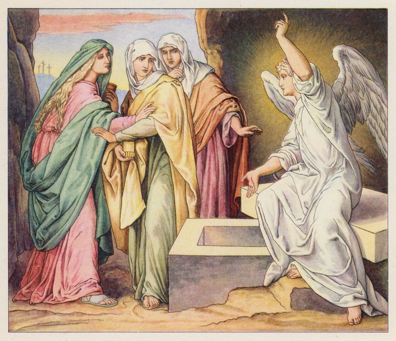 La Resurrección (litografía en color) de (after) German School
